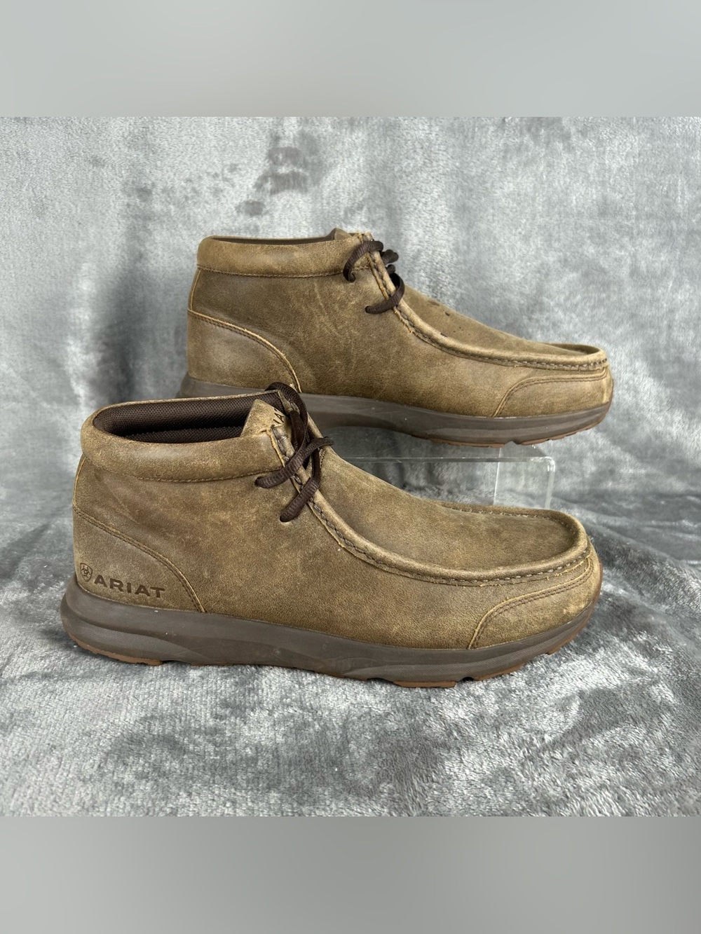 Ariat Spitfire Chukka Boots Mens 9.5D Brown Leather Moc Toe 10021723